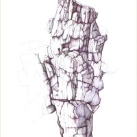 ohne Titel/Untitled. Kugelschreiberzeichnung/Ballpoint Pen Drawing. 2019. 100x70 cm